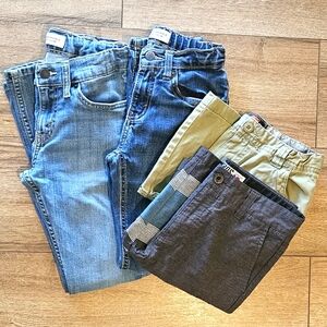 Lightly Worn - LEVI'S, ROUTE 66, MICROS - Lot of 4 Jeans/Shorts, Size Boys 10